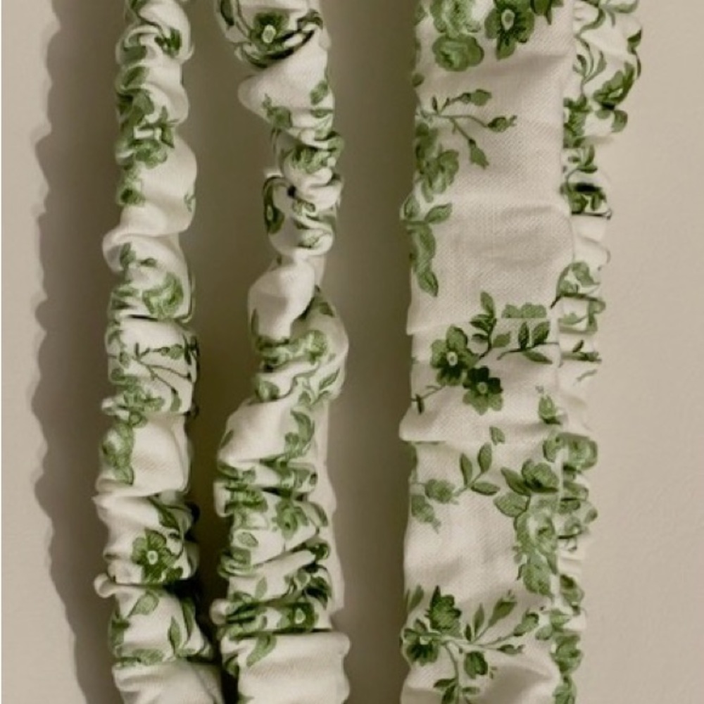 Floral Green and White